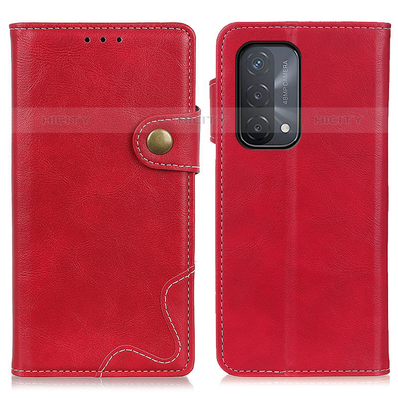 Coque Portefeuille Livre Cuir Etui Clapet D01Y pour OnePlus Nord N200 5G Rouge Plus