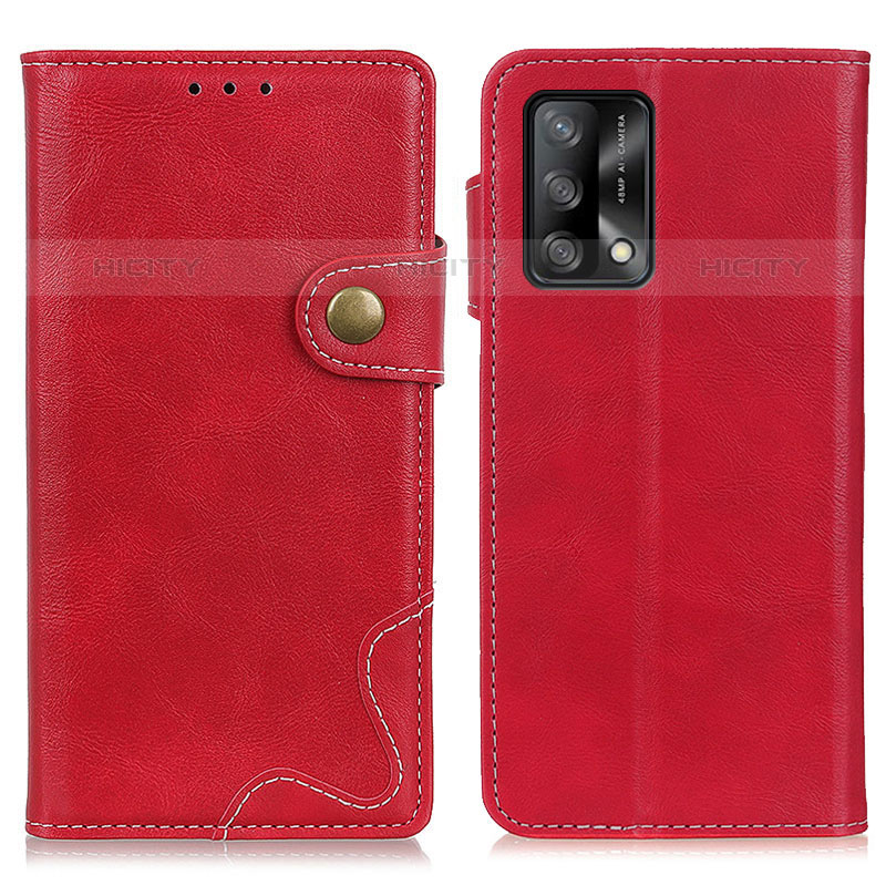 Coque Portefeuille Livre Cuir Etui Clapet D01Y pour Oppo A74 4G Rouge Plus