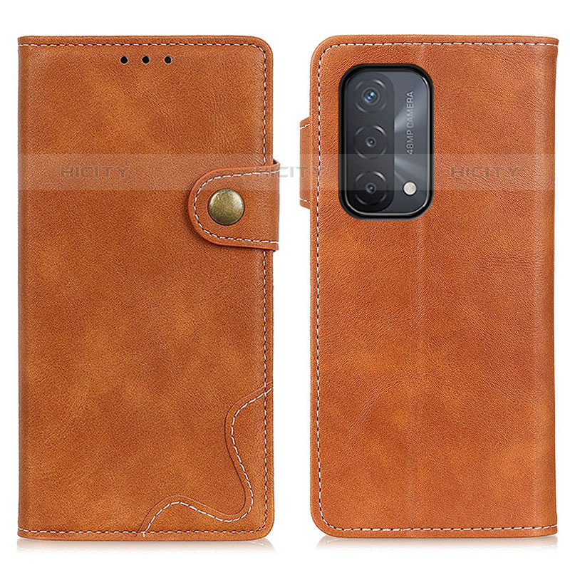 Coque Portefeuille Livre Cuir Etui Clapet D01Y pour Oppo A93 5G Marron Plus