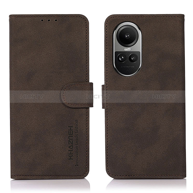 Coque Portefeuille Livre Cuir Etui Clapet D01Y pour Oppo Reno10 5G Marron Plus