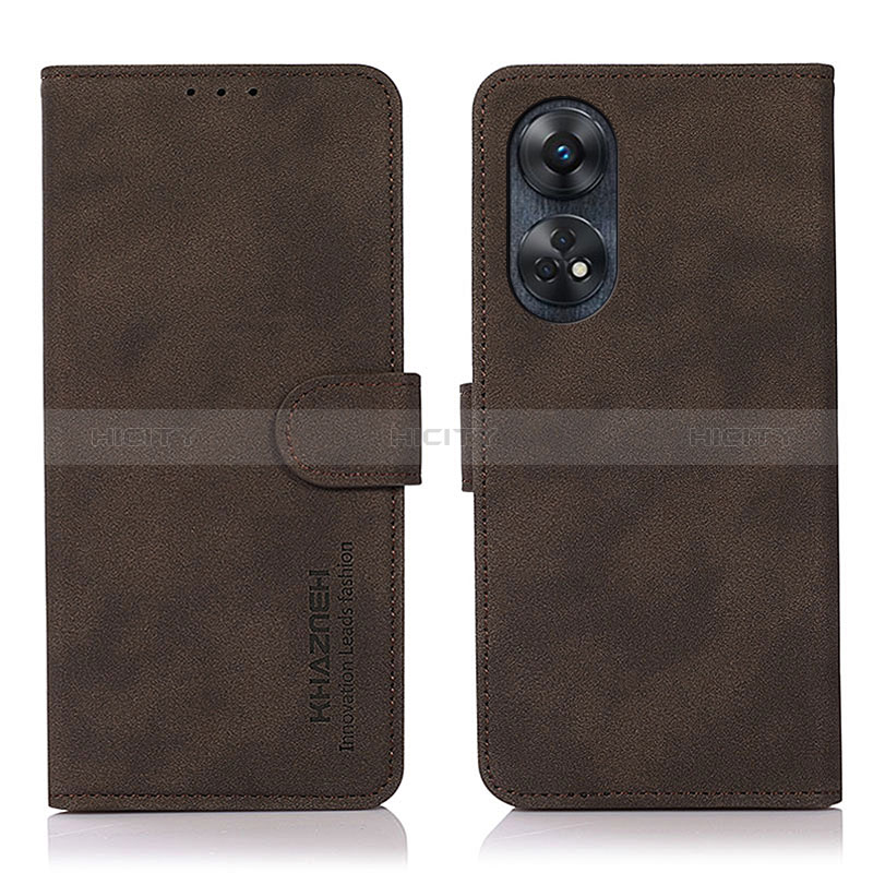 Coque Portefeuille Livre Cuir Etui Clapet D01Y pour Oppo Reno8 T 4G Marron Plus