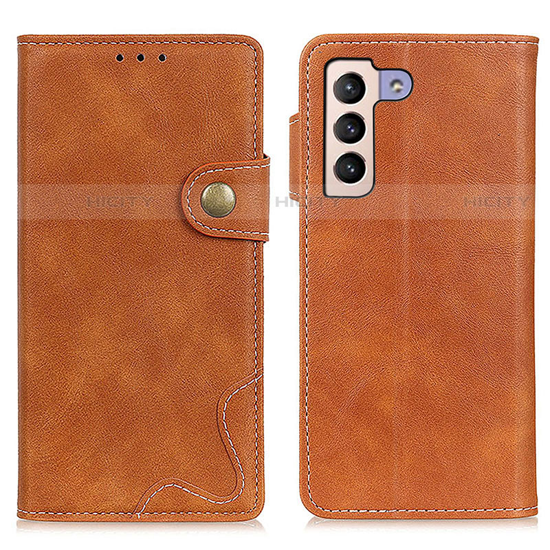 Coque Portefeuille Livre Cuir Etui Clapet D01Y pour Samsung Galaxy S21 FE 5G Marron Plus