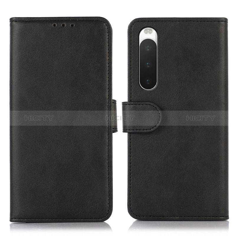 Coque Portefeuille Livre Cuir Etui Clapet D01Y pour Sony Xperia 10 IV Noir Plus