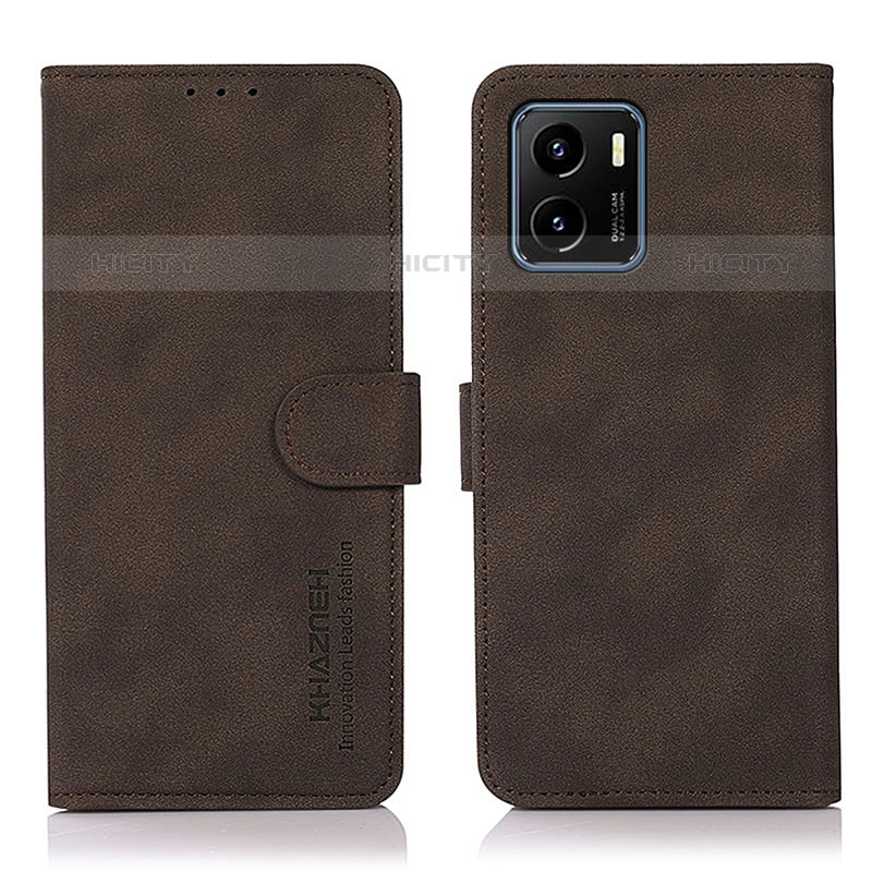 Coque Portefeuille Livre Cuir Etui Clapet D01Y pour Vivo iQOO U5x Marron Plus