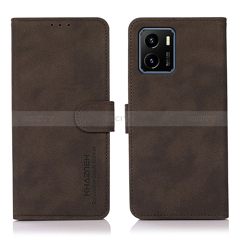 Coque Portefeuille Livre Cuir Etui Clapet D01Y pour Vivo Y10 t1 Marron Plus