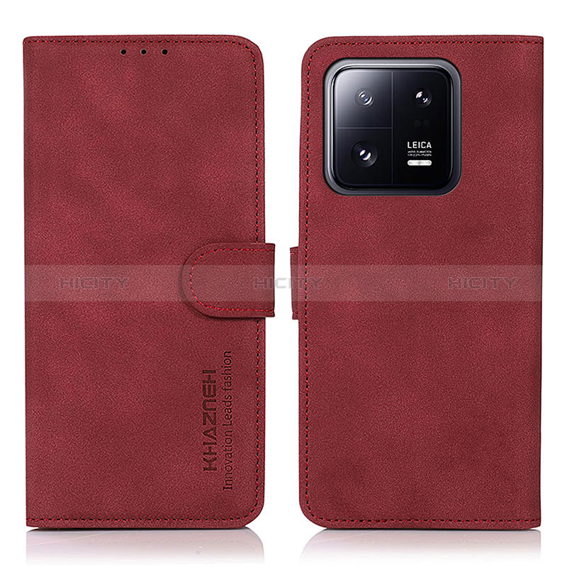 Coque Portefeuille Livre Cuir Etui Clapet D01Y pour Xiaomi Mi 13 5G Rouge Plus