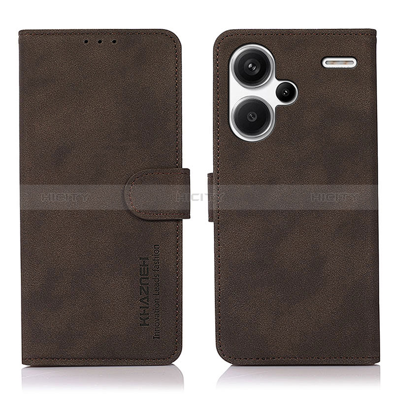 Coque Portefeuille Livre Cuir Etui Clapet D01Y pour Xiaomi Redmi Note 13 Pro+ Plus 5G Marron Plus