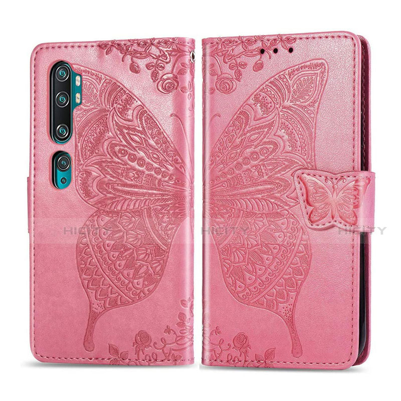 Coque Portefeuille Livre Cuir Etui Clapet D02 pour Xiaomi Mi Note 10 Pro Rose Plus