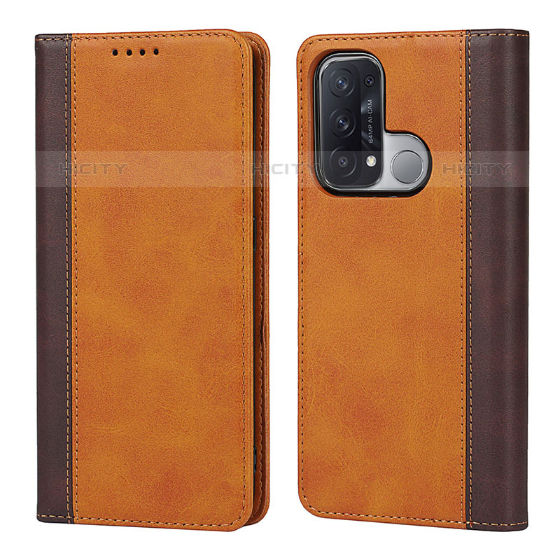 Coque Portefeuille Livre Cuir Etui Clapet D02T pour Oppo Reno5 A Marron Plus