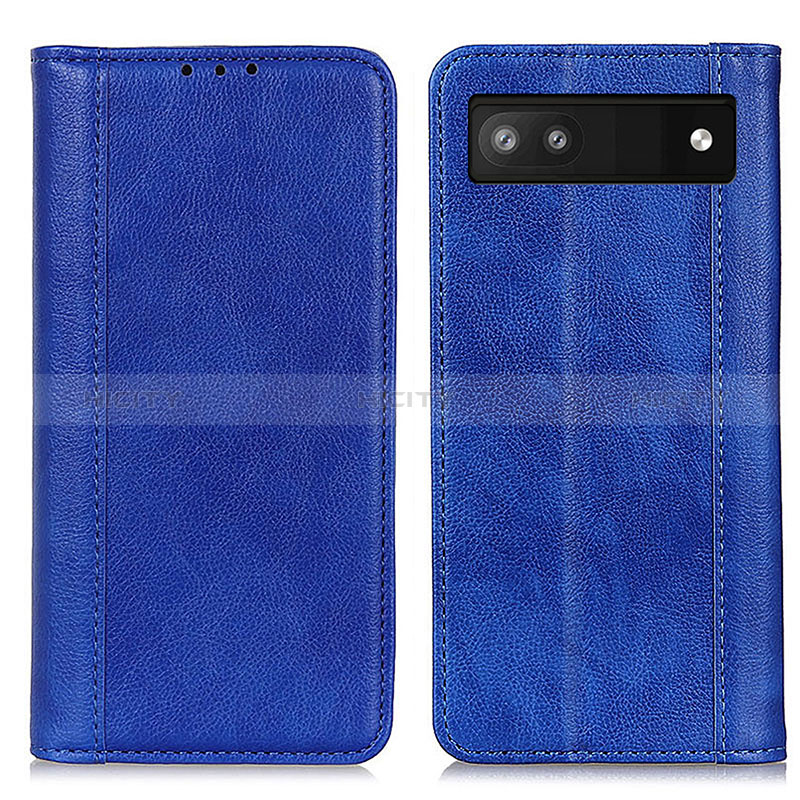 Coque Portefeuille Livre Cuir Etui Clapet D03Y pour Google Pixel 7a 5G Bleu Plus