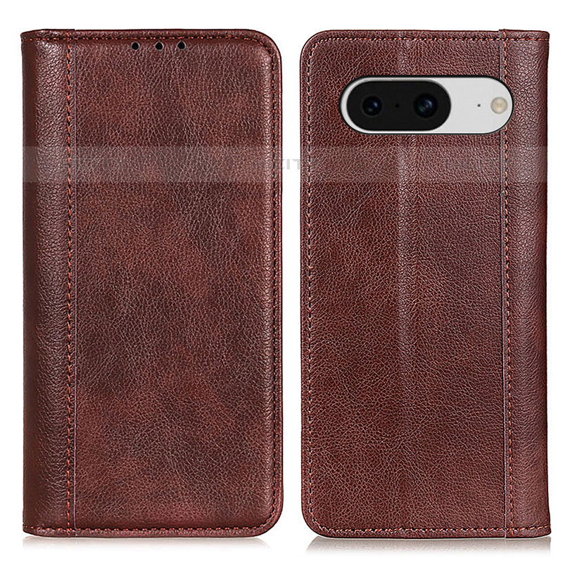 Coque Portefeuille Livre Cuir Etui Clapet D03Y pour Google Pixel 8 5G Marron Plus