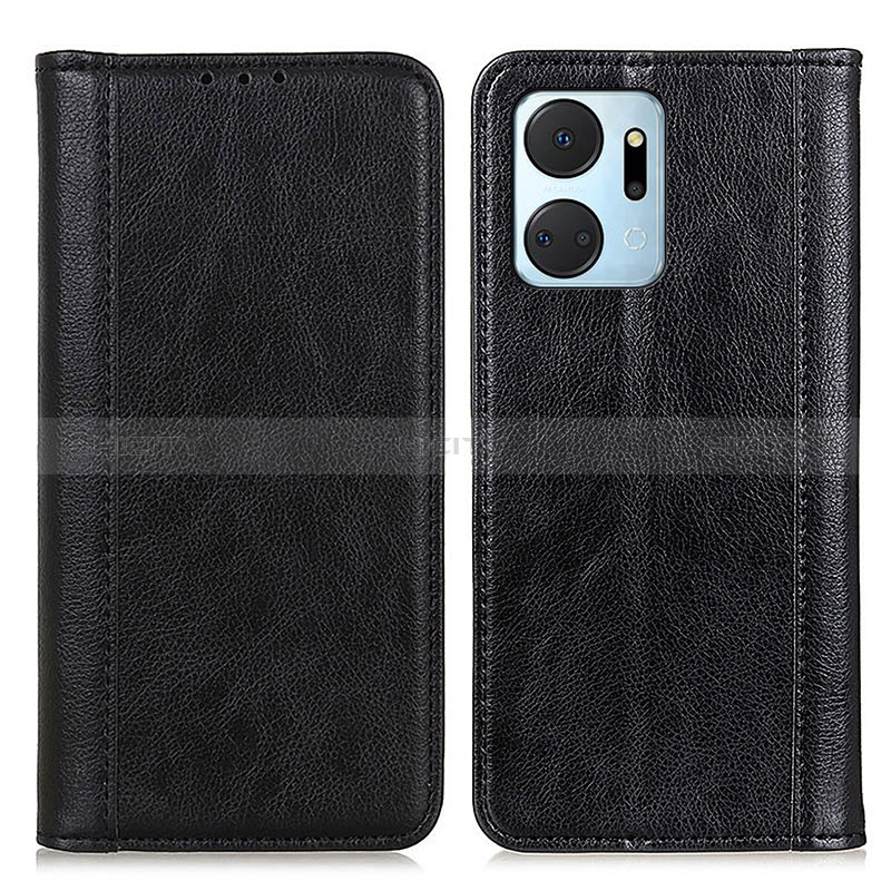 Coque Portefeuille Livre Cuir Etui Clapet D03Y pour Huawei Honor X7a Noir Plus