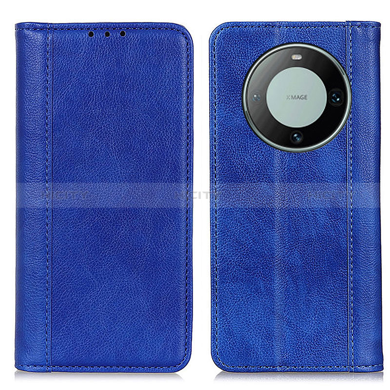 Coque Portefeuille Livre Cuir Etui Clapet D03Y pour Huawei Mate 60 Pro Bleu Plus