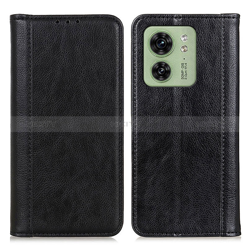 Coque Portefeuille Livre Cuir Etui Clapet D03Y pour Motorola Moto Edge (2023) 5G Noir Plus