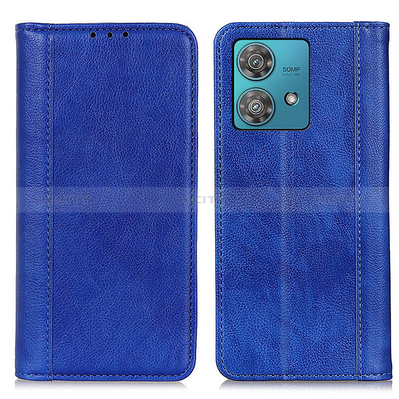 Coque Portefeuille Livre Cuir Etui Clapet D03Y pour Motorola Moto Edge 40 Neo 5G Bleu Plus