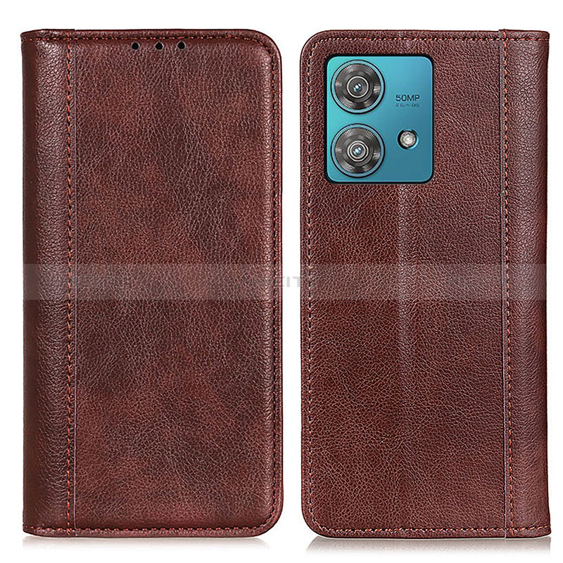 Coque Portefeuille Livre Cuir Etui Clapet D03Y pour Motorola Moto Edge 40 Neo 5G Marron Plus