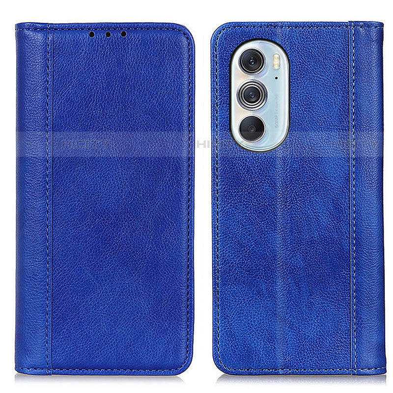 Coque Portefeuille Livre Cuir Etui Clapet D03Y pour Motorola Moto Edge Plus (2022) 5G Bleu Plus