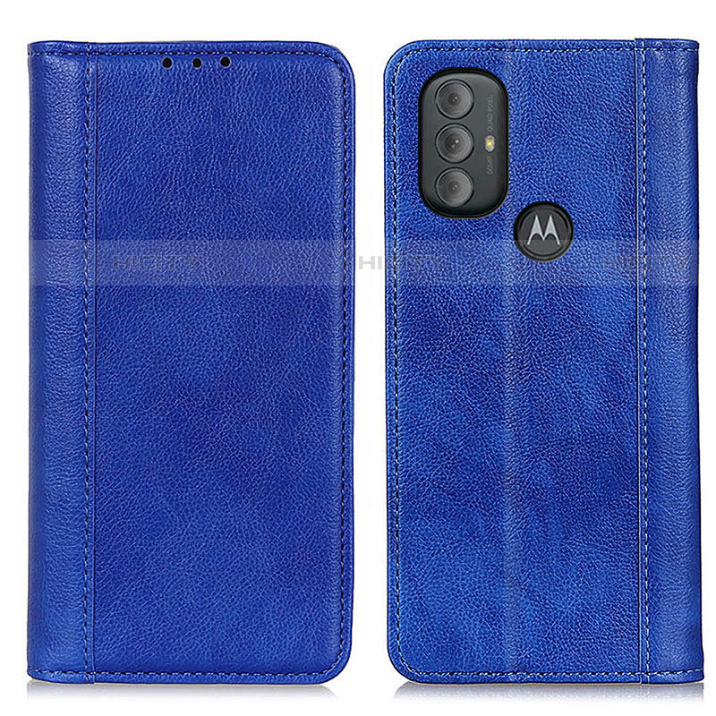 Coque Portefeuille Livre Cuir Etui Clapet D03Y pour Motorola Moto G Play (2023) Bleu Plus