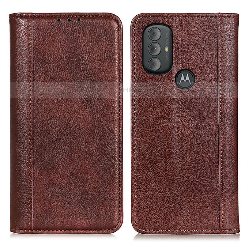 Coque Portefeuille Livre Cuir Etui Clapet D03Y pour Motorola Moto G Play (2023) Marron Plus