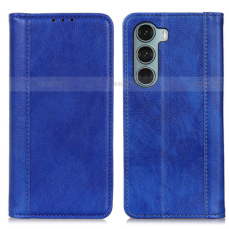 Coque Portefeuille Livre Cuir Etui Clapet D03Y pour Motorola Moto G200 5G Bleu Plus