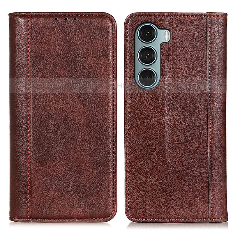 Coque Portefeuille Livre Cuir Etui Clapet D03Y pour Motorola Moto G200 5G Marron Plus