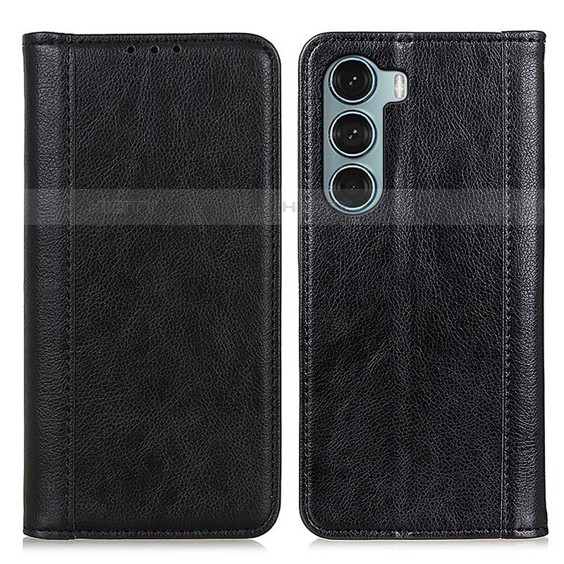 Coque Portefeuille Livre Cuir Etui Clapet D03Y pour Motorola Moto G200 5G Noir Plus