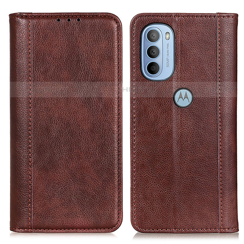 Coque Portefeuille Livre Cuir Etui Clapet D03Y pour Motorola Moto G31 Marron Plus