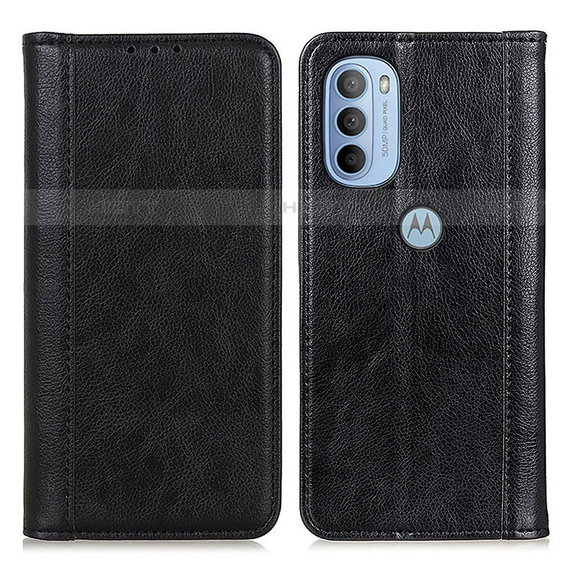 Coque Portefeuille Livre Cuir Etui Clapet D03Y pour Motorola Moto G31 Noir Plus