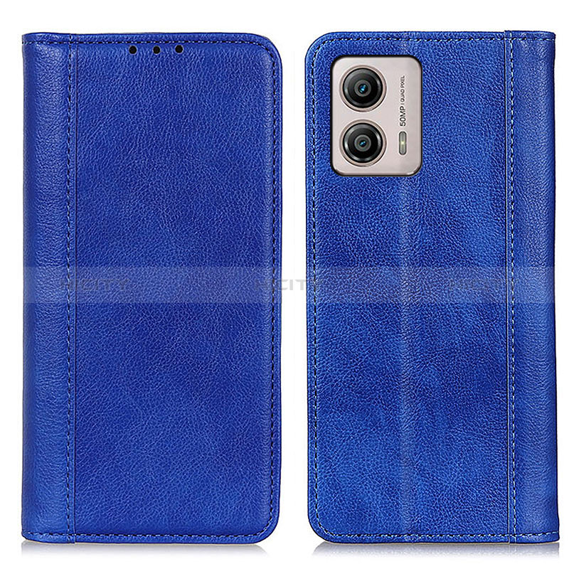 Coque Portefeuille Livre Cuir Etui Clapet D03Y pour Motorola Moto G53y 5G Bleu Plus