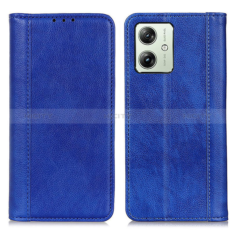 Coque Portefeuille Livre Cuir Etui Clapet D03Y pour Motorola Moto G54 5G Bleu Plus