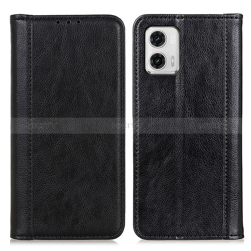 Coque Portefeuille Livre Cuir Etui Clapet D03Y pour Motorola Moto G73 5G Noir Plus