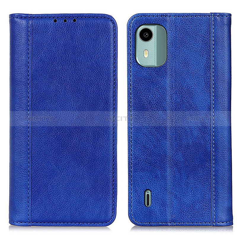 Coque Portefeuille Livre Cuir Etui Clapet D03Y pour Nokia C12 Bleu Plus