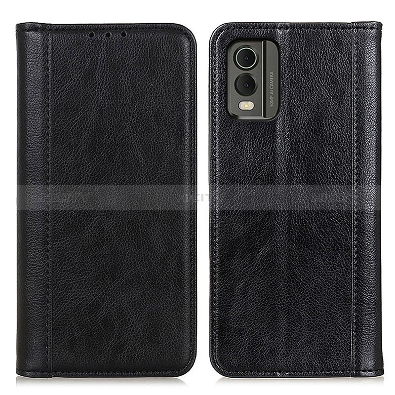 Coque Portefeuille Livre Cuir Etui Clapet D03Y pour Nokia C210 Noir Plus