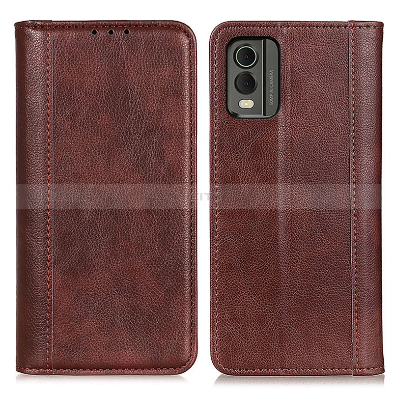 Coque Portefeuille Livre Cuir Etui Clapet D03Y pour Nokia C32 Marron Plus