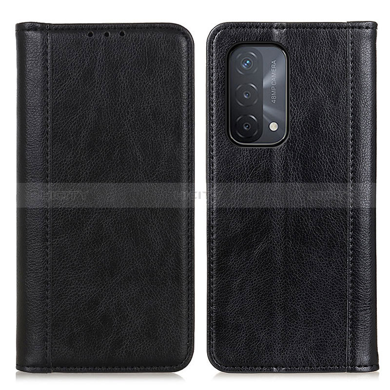 Coque Portefeuille Livre Cuir Etui Clapet D03Y pour Oppo A54 5G Noir Plus