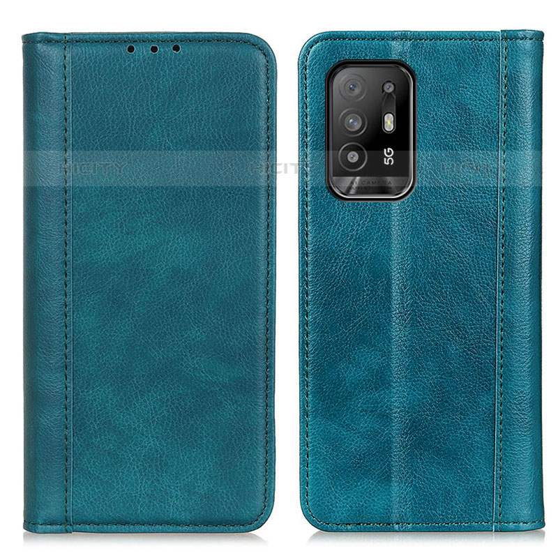 Coque Portefeuille Livre Cuir Etui Clapet D03Y pour Oppo F19 Pro+ Plus 5G Vert Plus