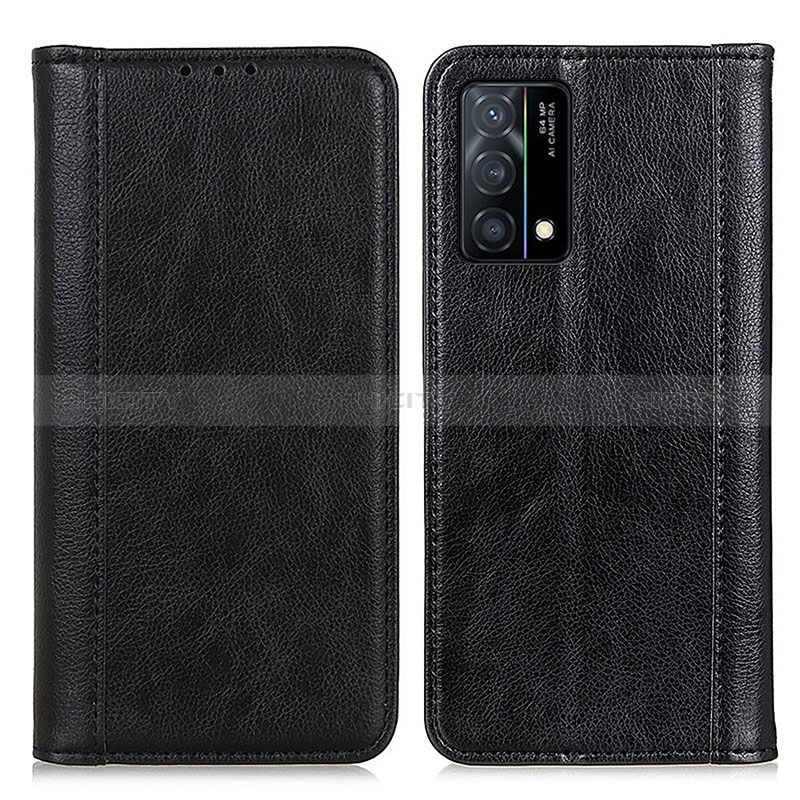 Coque Portefeuille Livre Cuir Etui Clapet D03Y pour Oppo K9 5G Noir Plus