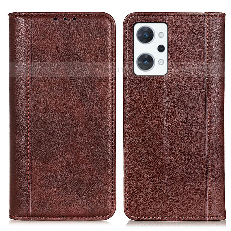 Coque Portefeuille Livre Cuir Etui Clapet D03Y pour Oppo Reno7 A Marron Plus