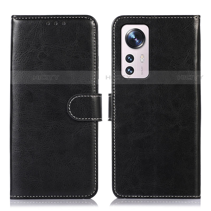 Coque Portefeuille Livre Cuir Etui Clapet D03Y pour Xiaomi Mi 12S 5G Noir Plus