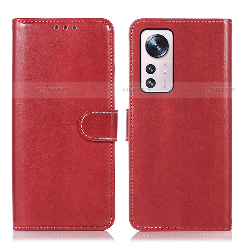 Coque Portefeuille Livre Cuir Etui Clapet D03Y pour Xiaomi Mi 12S 5G Rouge Plus