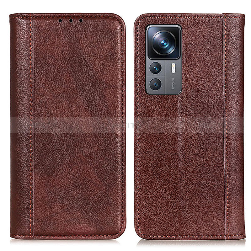 Coque Portefeuille Livre Cuir Etui Clapet D03Y pour Xiaomi Mi 12T 5G Marron Plus