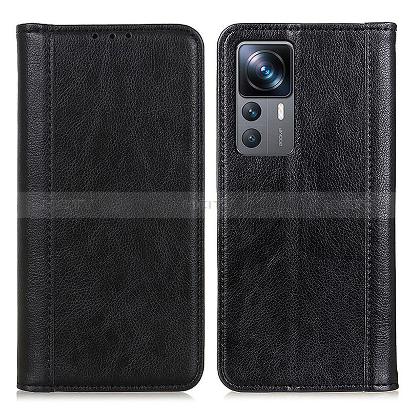 Coque Portefeuille Livre Cuir Etui Clapet D03Y pour Xiaomi Mi 12T 5G Noir Plus