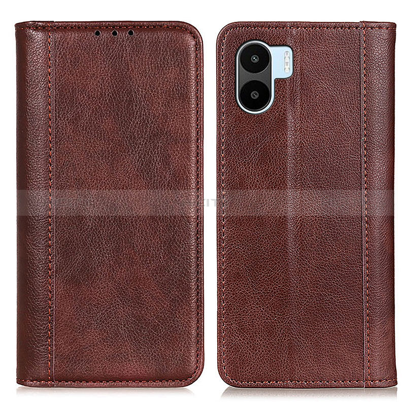 Coque Portefeuille Livre Cuir Etui Clapet D03Y pour Xiaomi Poco C51 Marron Plus