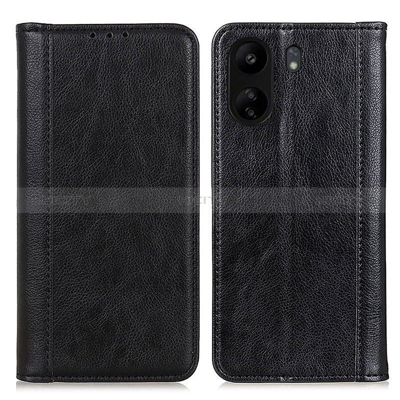 Coque Portefeuille Livre Cuir Etui Clapet D03Y pour Xiaomi Redmi 13C Noir Plus