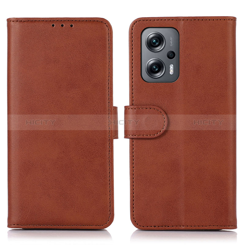 Coque Portefeuille Livre Cuir Etui Clapet D03Y pour Xiaomi Redmi K50i 5G Marron Plus