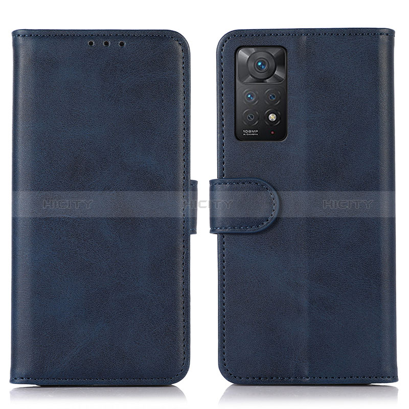 Coque Portefeuille Livre Cuir Etui Clapet D03Y pour Xiaomi Redmi Note 11 Pro 4G Bleu Plus