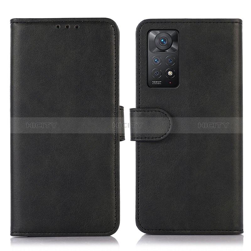 Coque Portefeuille Livre Cuir Etui Clapet D03Y pour Xiaomi Redmi Note 11 Pro 4G Noir Plus