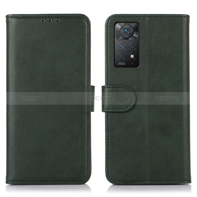 Coque Portefeuille Livre Cuir Etui Clapet D03Y pour Xiaomi Redmi Note 11 Pro 4G Vert Plus