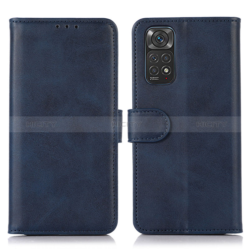 Coque Portefeuille Livre Cuir Etui Clapet D03Y pour Xiaomi Redmi Note 11S 4G Bleu Plus