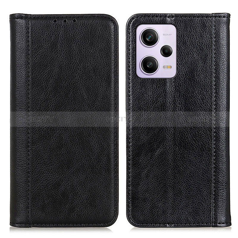 Coque Portefeuille Livre Cuir Etui Clapet D03Y pour Xiaomi Redmi Note 12 Pro+ Plus 5G Noir Plus